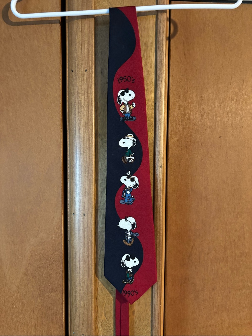 Novelty Snoopy Red and Black Men's Tie - Peanuts Design
